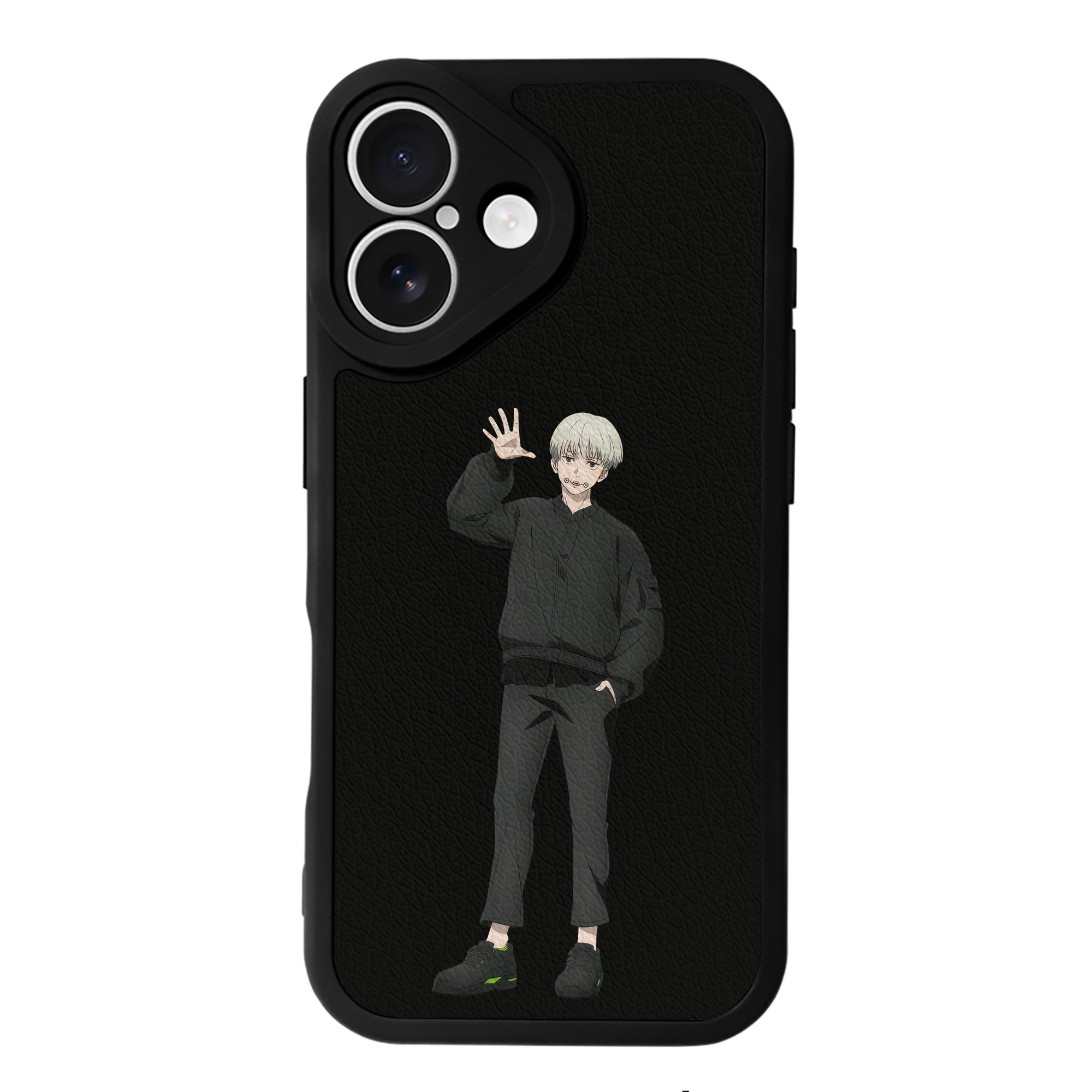 （画像用） 呪術廻戦 Jujutsu Kaisen 【iPhone 16シリーズ対応】シリコンスマホケース（レザー調） 材質：シリコン